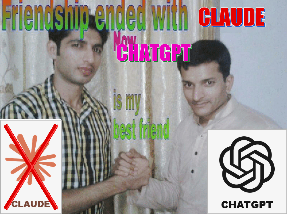 Meme graphic with the text My New Best Friend Is ChatGPT